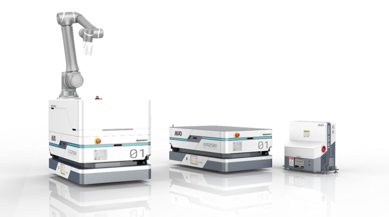 6008集团數位開發的自主式移動機器人（AMR250M），搭配全向輪並結合AI演算法、2D LiDAR、3D攝影機等技術，協助客戶實現產線全自動化